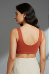 Zivame Double Layered Non Wired Full Coverage Bralette - Burnt Ochre — thumbnail 2